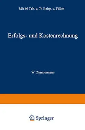 Zimmermann |  Erfolgs- und Kostenrechnung | eBook | Sack Fachmedien