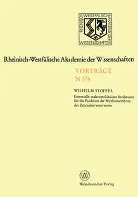 Stoffel | Rheinisch-Westfälische Akademie der Wissenschaften | E-Book | www.sack.de