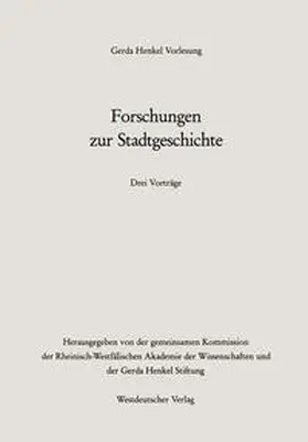 Giovannini / Vermalst / Gall |  Forschungen zur Stadtgeschichte | eBook | Sack Fachmedien