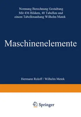 Roloff |  Maschinen elemente | eBook | Sack Fachmedien
