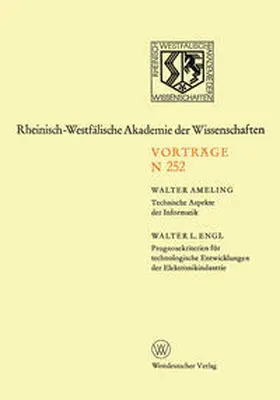 Ameling | Technische Aspekte der Informatik. Prognosekriterien für technologischen Entwicklungen der Elektronikindustrie | E-Book | www.sack.de