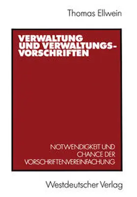Ellwein |  Verwaltung und Verwaltungsvorschriften | eBook | Sack Fachmedien