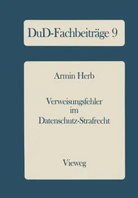 Herb |  Verweisungsfehler im Datenschutz-Strafrecht | eBook | Sack Fachmedien