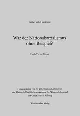 Trevor-Roper |  War der Nationalsozialismus ohne Beispiel? | eBook | Sack Fachmedien