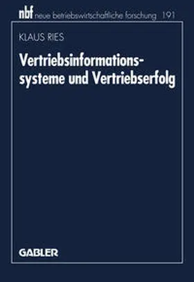 Ries | Vertriebsinformationssysteme und Vertriebserfolg | E-Book | www.sack.de