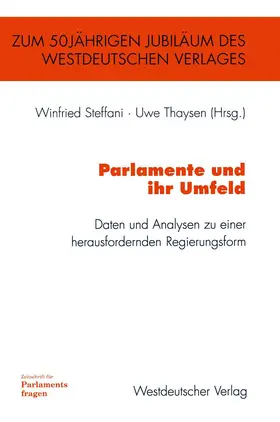 Steffani / Thaysen |  Parlamente und ihr Umfeld | Buch |  Sack Fachmedien