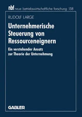 Large |  Unternehmerische Steuerung von Ressourceneignern | eBook | Sack Fachmedien