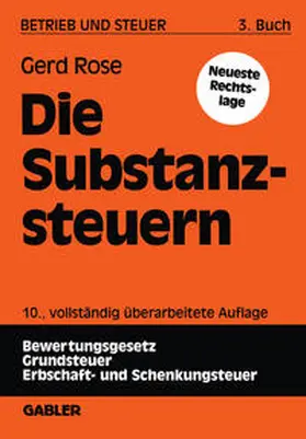 Rose | Die Substanzsteuern | E-Book | www.sack.de