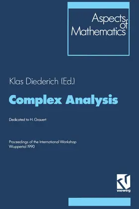 Diederich |  Complex Analysis | Buch |  Sack Fachmedien