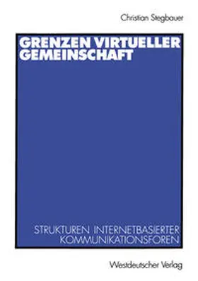 Stegbauer | Grenzen virtueller Gemeinschaft | E-Book | www.sack.de