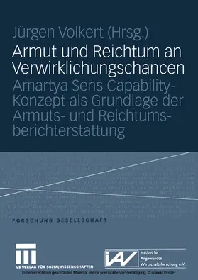 Volkert |  Armut und Reichtum an Verwirklichungschancen | eBook | Sack Fachmedien