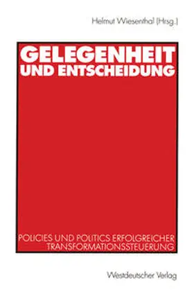 Wiesenthal |  Gelegenheit und Entscheidung | eBook | Sack Fachmedien