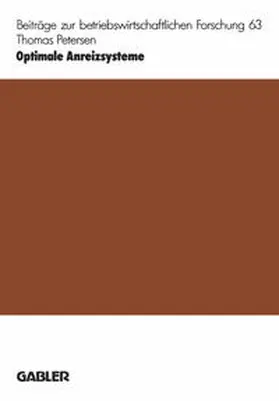 Petersen | Optimale Anreizsysteme | E-Book | sack.de