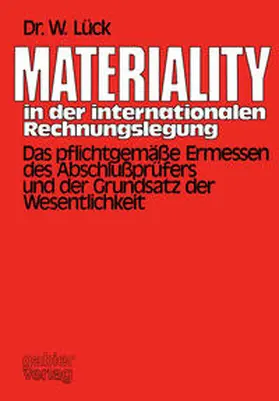 Lück | Materiality in der internationalen Rechnungslegung | E-Book | www.sack.de
