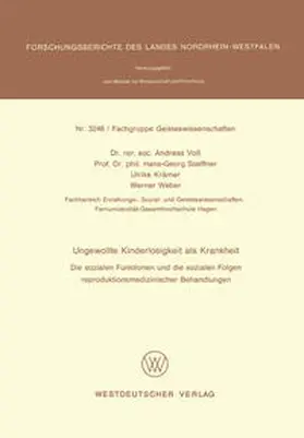 Voss |  Ungewollte Kinderlosigkeit als Krankheit | eBook | Sack Fachmedien