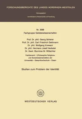 Scherer |  Studien zum Problem der Identität | eBook | Sack Fachmedien