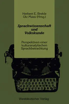 Brekle / Maas |  Sprachwissenschaft und Volkskunde | eBook | Sack Fachmedien