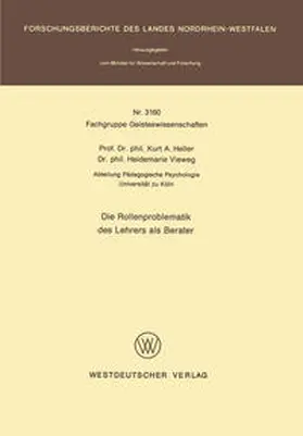 Heller | Die Rollenproblematik des Lehrers als Berater | E-Book | www.sack.de