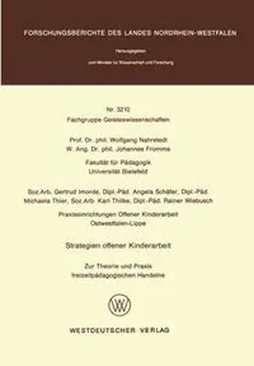 Nahrstedt |  Strategien offener Kinderarbeit | eBook | Sack Fachmedien
