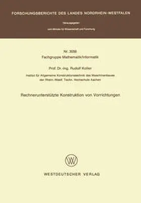 Koller |  Rechnerunterstützte Konstruktion von Vorrichtungen | eBook | Sack Fachmedien