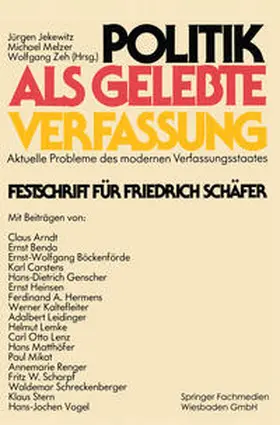 Jekewitz |  Politik als gelebte Verfassung | eBook | Sack Fachmedien