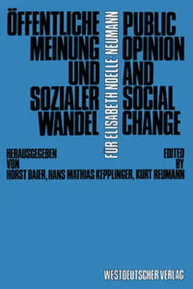 Baier |  Öffentliche Meinung und sozialer Wandel / Public Opinion and Social Change | eBook | Sack Fachmedien