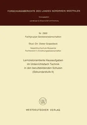 Grasedieck | Lernzielorientierte Hausaufgaben im Unterrichtsfach Technik in den berufsbildenden Schulen (Sekundarstufe II) | E-Book | www.sack.de