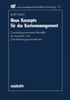 Vikas | Neue Konzepte für das Kostenmanagement | E-Book | www.sack.de