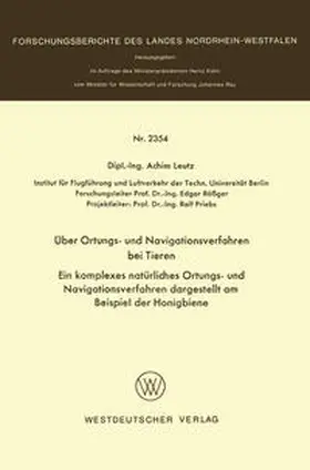 Leutz | Über Ortungs- und Navigationsverfahren bei Tieren | E-Book | www.sack.de