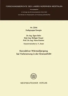 Buhr | Konvektiver Wärmeübergang bei Verbrennung in der Grenzschicht | E-Book | www.sack.de