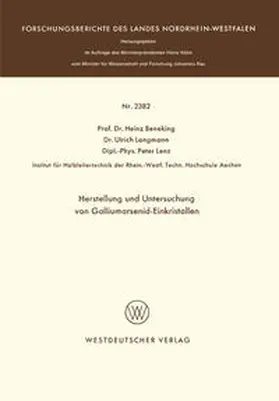 Beneking | Herstellung und Untersuchung von Galliumarsenid-Einkristallen | E-Book | www.sack.de