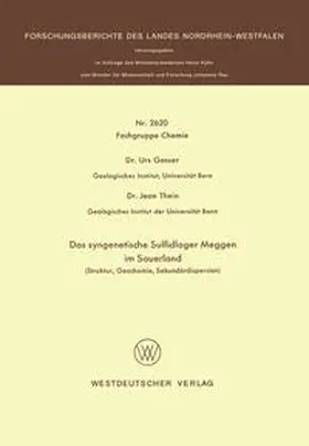 Gasser |  Das syngenetische Sulfidlager Meggen im Sauerland | eBook | Sack Fachmedien