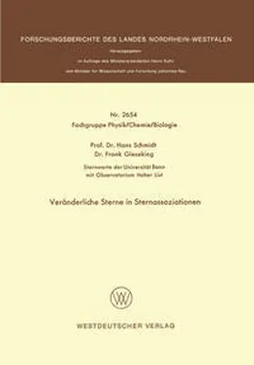 Schmidt | Veränderliche Sterne in Sternassoziationen | E-Book | www.sack.de