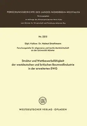 Strothmann | Struktur und Wettbewerbsfähigkeit der westdeutschen und britischen Baumwollindustrie in der erweiterten EWG | E-Book | sack.de