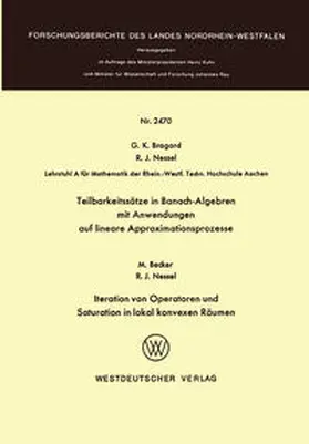 Bragard | Teilbarkeitssätze in Banach-Algebren mit Anwendungen auf lineare Approximationsprozesse | E-Book | www.sack.de