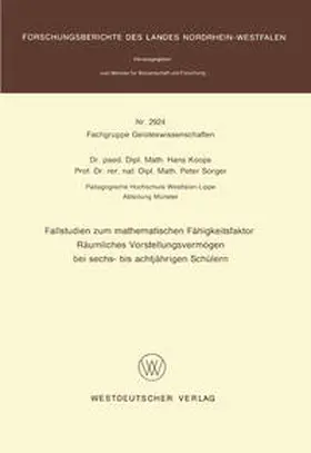 Koops | Fallstudien zum mathematischen Fähigkeitsfaktor Räumliches Vorstellungsvermögen bei sechs- bis achtjährigen Schülern | E-Book | sack.de