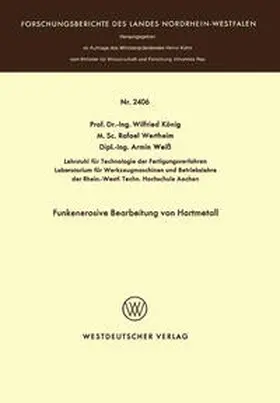 König |  Funkenerosive Bearbeitung von Hartmetall | eBook | Sack Fachmedien