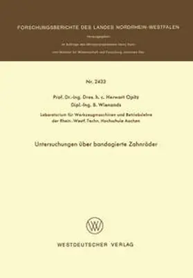 Opitz | Untersuchungen über bandagierte Zahnräder | E-Book | www.sack.de