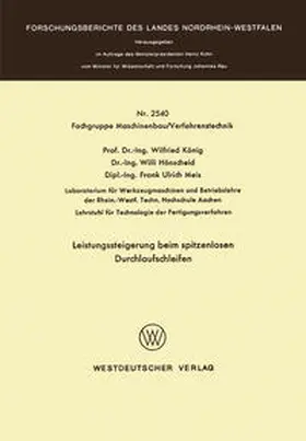 König |  Leistungssteigerung beim spitzenlosen Durchlaufschleifen | eBook | Sack Fachmedien