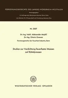 Majdic / Majdic |  Studien zur Verdichtung feuerfester Massen auf Rüttelpressen | eBook | Sack Fachmedien