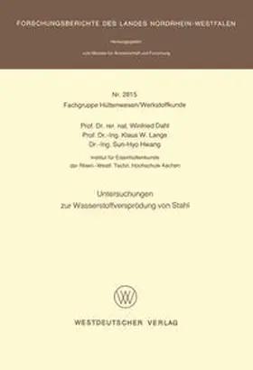 Dahl | Untersuchungen zur Wasserstoffversprödung von Stahl | E-Book | www.sack.de