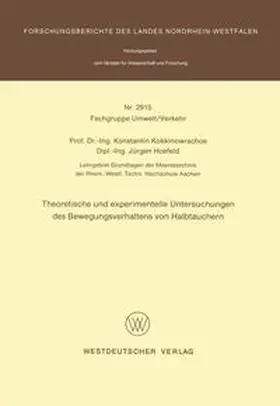 Kokkinowrachos | Theoretische und experimentelle Untersuchungen des Bewegungsverhaltens von Halbtauchern | E-Book | www.sack.de