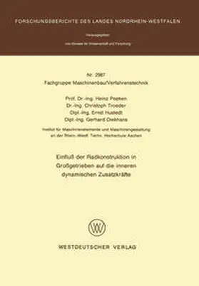 Peeken | Einfluß der Radkonstruktion in Großgetrieben auf die inneren dynamischen Zusatzkräfte | E-Book | www.sack.de