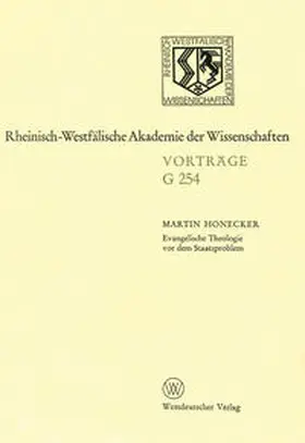 Honecker | Evangelische Theologie vor dem Staatsproblem | E-Book | www.sack.de