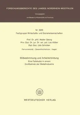 Georg | Mitbestimmung und Arbeiterbildung | E-Book | www.sack.de