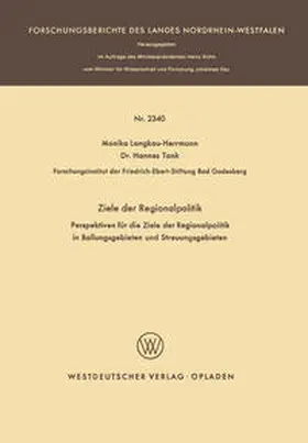 Langkau-Herrmann |  Ziele der Regionalpolitik | eBook | Sack Fachmedien