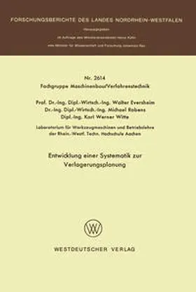 Eversheim | Entwicklung einer Systematik zur Verlagerungsplanung | E-Book | www.sack.de