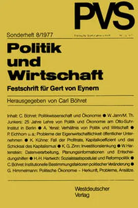 Böhret |  Politik und Wirtschaft | eBook | Sack Fachmedien