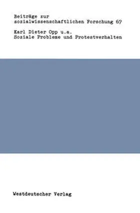 Opp | Soziale Probleme und Protestverhalten | E-Book | www.sack.de
