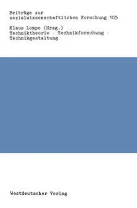 Lompe | Techniktheorie · Technikforschung · Technikgestaltung | E-Book | www.sack.de